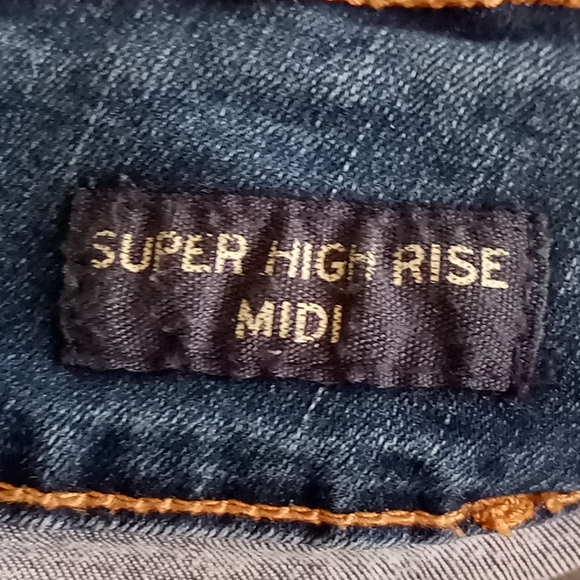 Aeropostale super high rise midi denim shorts size 6 - Picture 5 of 6